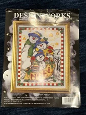 Design Works SNOWMAN NOEL Snowman Family Noel Counted Cross Stitch Kit 11" x 14"