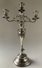 2.v2: Wien Silber Kerzenleuchter Dianakopf 3A Marke ES Silver Candlestick~1890