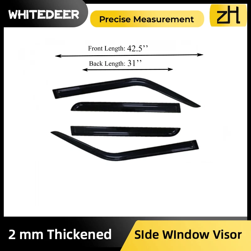 Подходит для Jeep Patriot 2007-2018 козырек бокового окна защита от солнца дождя дефлектор утолщенный - Изображение 2 из 4
