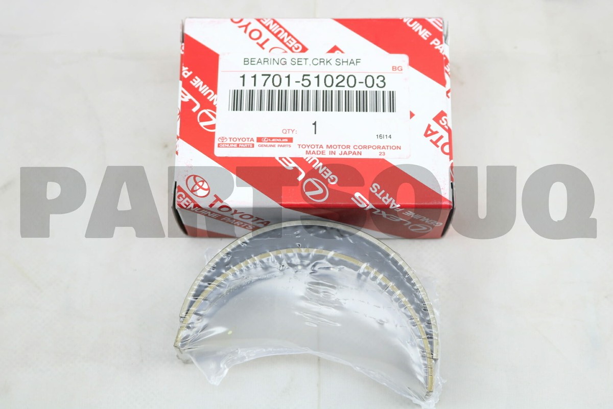 117015102003 Genuine Toyota BEARING, CRANKSHAFT 11701-51020