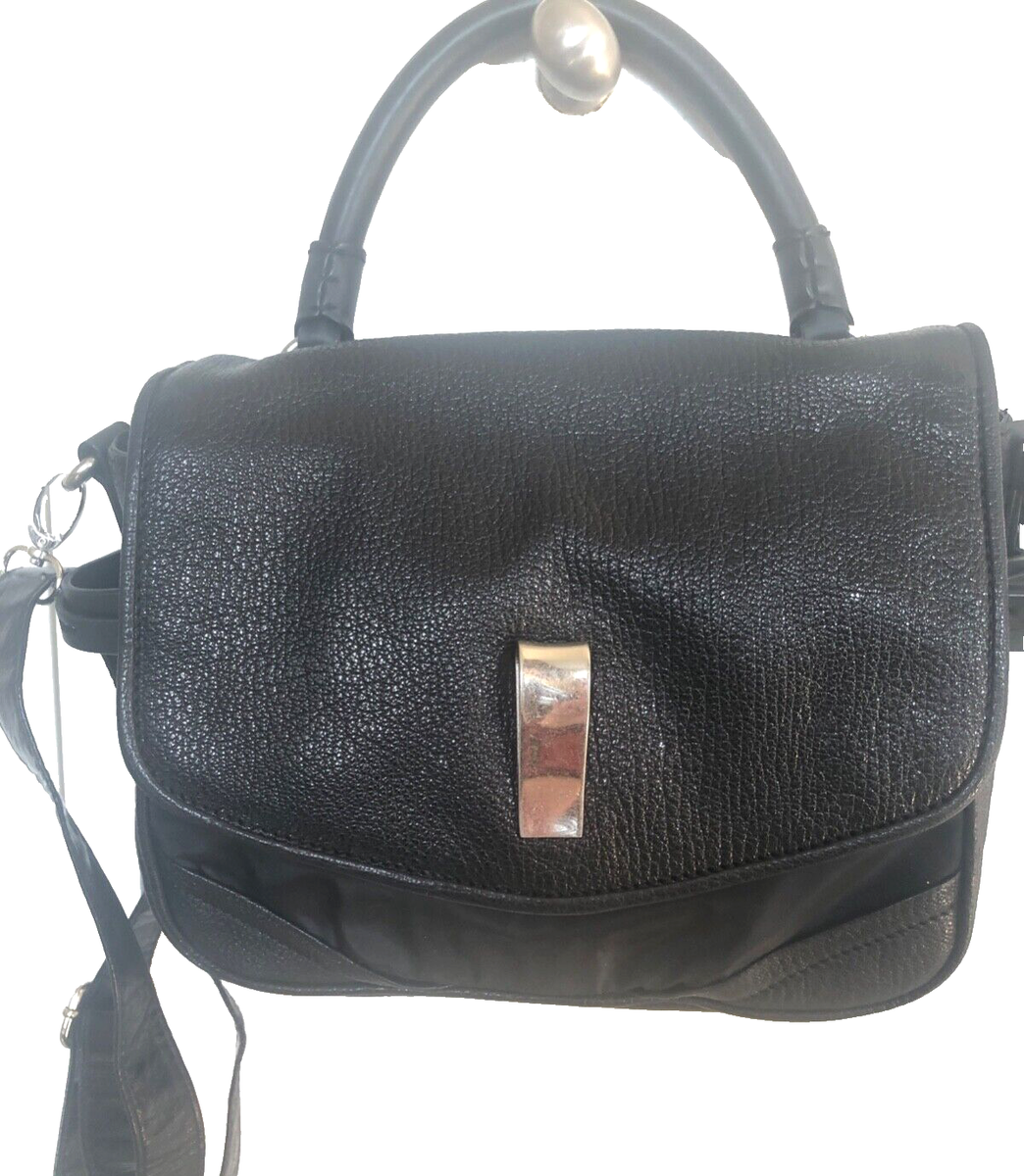 Vtg. Joy Gryson Black Leather Nylon Bag | eBay