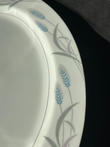Valmont China Japan Royal Wheat Platter, 12”, Silver Platinum Trim - Picture 9 of 13