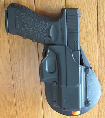 Étui De Ceinture Plastique Pour Glock 17, 22, 31 - Noir - Pour Droitier (Neuf)