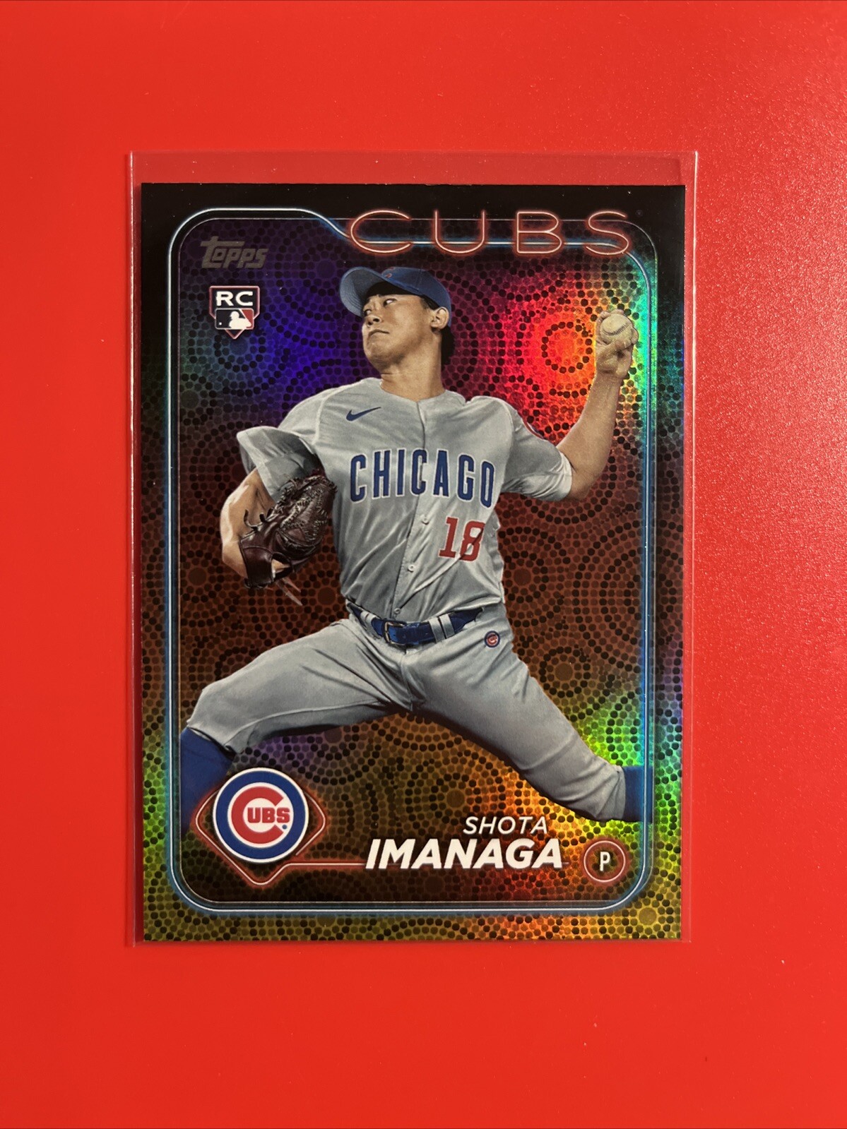 2024 Topps Series 2 Shota Imanaga Rookie RC Holiday Foil Parallel #442 Cubs