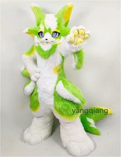Fursuit Long Haired Husky Cat DogFox Costume Party Halloween Role Playing 118 