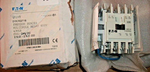 EATON D15CR22T1B 4 POLE 24VDC COIL 600V 2 NO 2NC FREEDOM CONTACTOR - 3 AVAILABLE