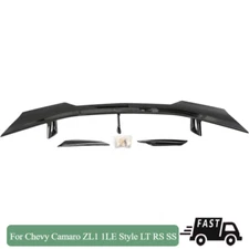 Trunk Spoiler Wing Glossy Black Fits Chevy Camaro ZL1 1LE Style LT RS SS 2016-24