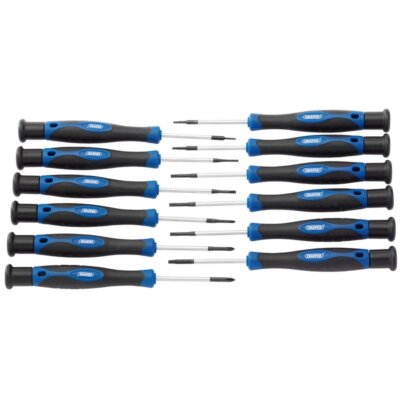 Draper 28118 Schlitz/Kreuzschlitz/Torx Präzisionsschraubendreher-Set, 12 Stück