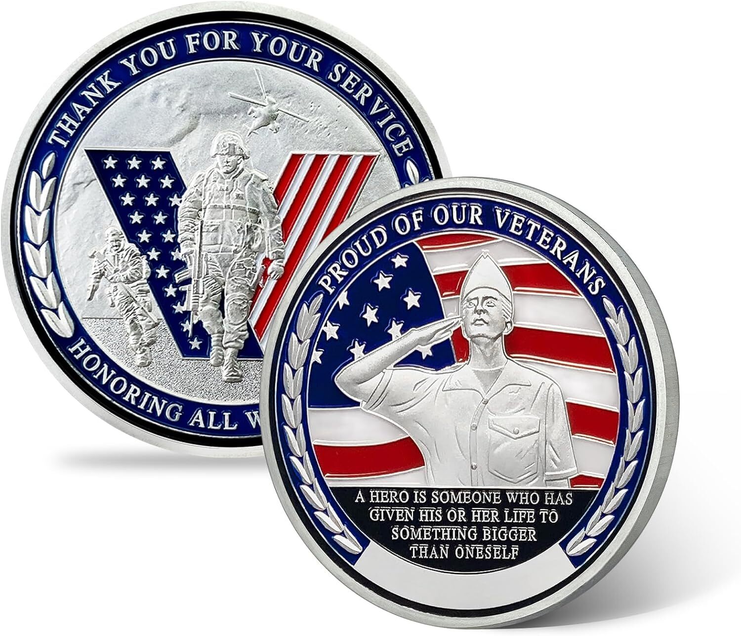 Army Challenge Coin Military Veterans Coin Proud of Our Veterans Thank You Gifts