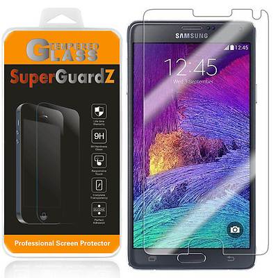 2X SuperGuardZ  Tempered Glass Screen Protector Shield For Samsung Galaxy Note 4