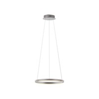 Pendellampe HäNgelampe Wohnzimmerlampe Dimmbar Led Ring Design Silber H 120 Cm