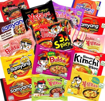 Samyang Buldak Spicy Ramen, Hot Chicken Ramen, Korean Stir-Fried Instant Noodle