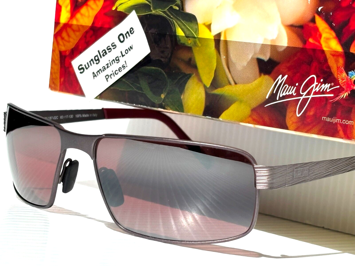 NEW Maui Jim CASTAWAY Gunmetal Grey POLARIZED Maui Rose Lens