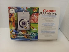 Electronics Canon PowerShot Digital ELPH S500 Digital Camera DAMAGED BUT WORKING