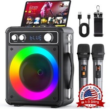 M quina De Karaoke Para Adultos Y Ni os Altavoz Bluetooth Con 2 Micr fonos NUEVO