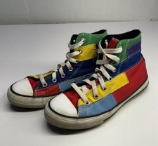 Converse All Star Chuck Taylor Youth Size 3 Shoes Color Block Patchwork Sneakers