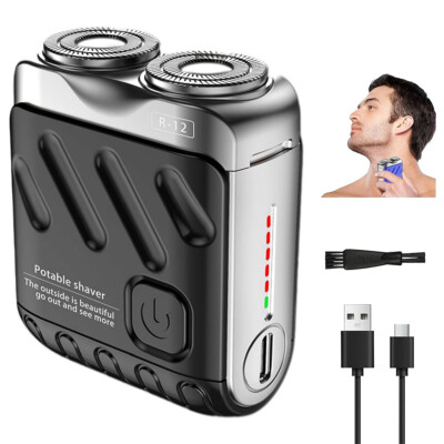 Double Ring Pocket travel Shaver Mini Men Shaver Portable Beard Razor USB-C