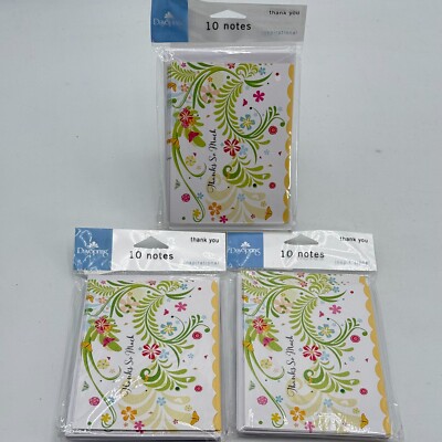 30 Thank You Notes Cards & Envelopes Thanks So Much Floral Scripture 5x4in