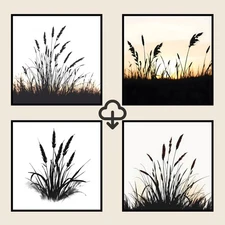 Set of 4 Realistic Digital Wall Art Print Modern Home Decor Printable Instant #9