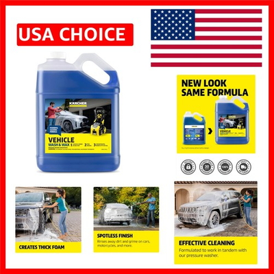 #ad High Performance Pressure Washer Detergent: 128oz Vehicle Wash amp; Wax Concentrate $35.99