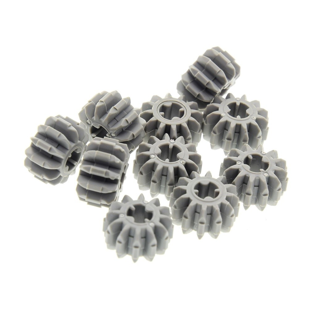 10X Lego Technic Gear Z12 New Light Gray 12 Teeth Wheel Gear 4211634 32270