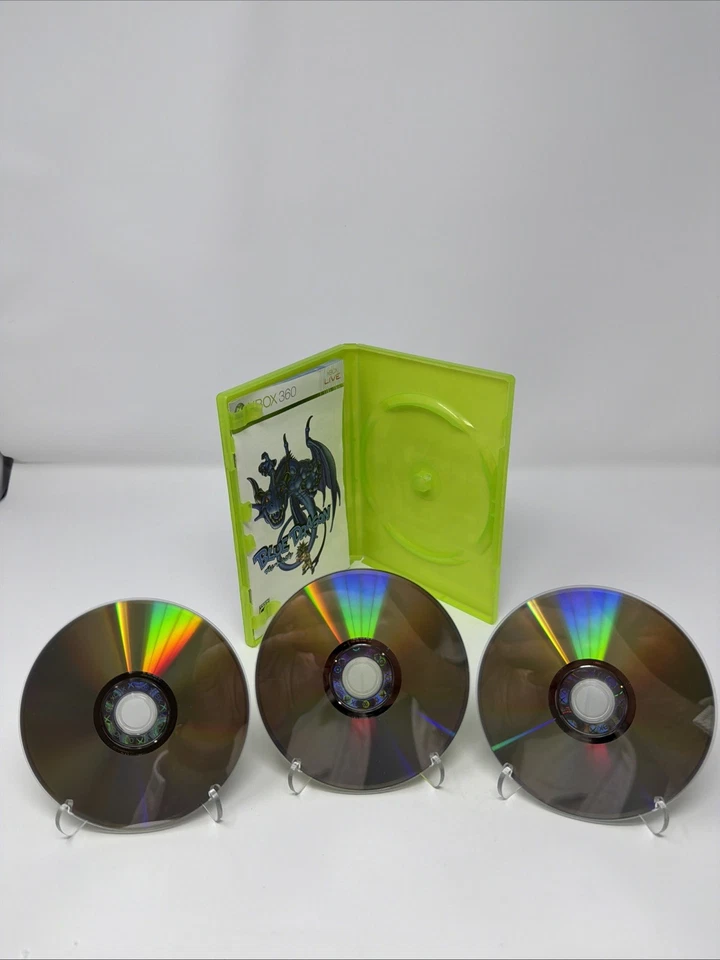 Blue Dragon (Microsoft Xbox 360, 2007) CIB Completo 3 Discos - Probado - Auténtico Foto 4 de 4
