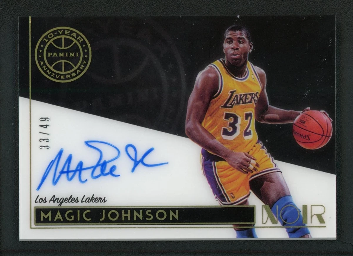 Panini Magic Johnson Basketball Autographed Sports Trading Cards