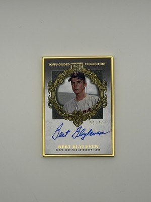 2022 Gilded Collection Gold Framed Hall of Famer 91/99 Bert Blyleven Auto clean