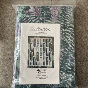 Shadowbox Quilt Kit Batik Purple Pink Green 68” X 81”