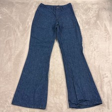 Wrangler Jeans Mens Size 28X33 Blue Faded Wash Denim Bootcut Cowboy Vintage 70s