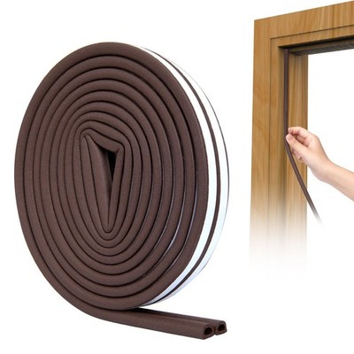 SUNMON Door Seal D-Type Strip Weather Stripping Self Adhesive Foam for Doors ...