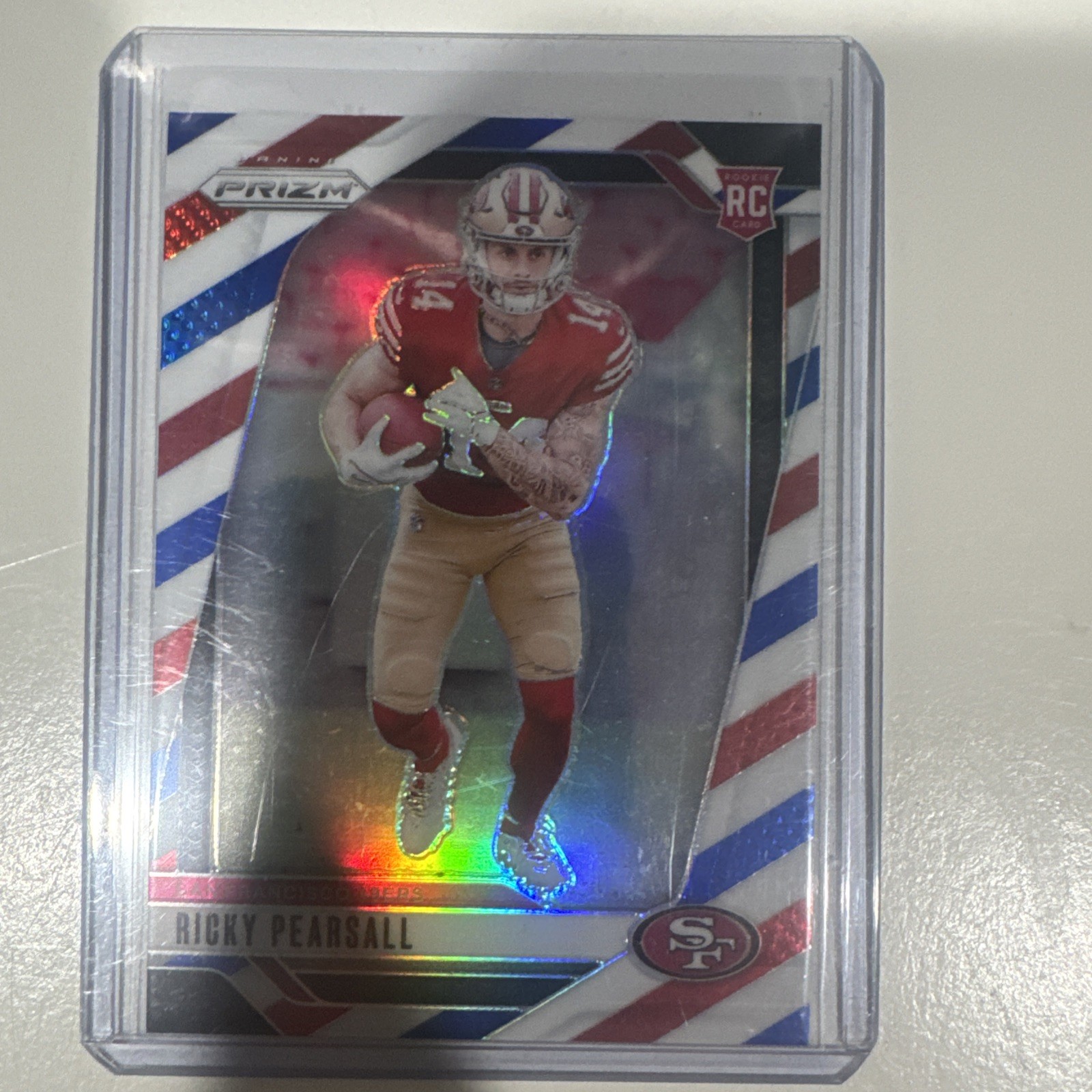 2024 Panini Prizm Rookies Ricky Pearsall #383 Red White Blue Prizm (RC) Rookie