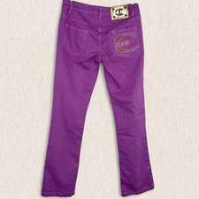 Just Cavalli by Roberto Cavalli Purple Straight Leg Jeans Sz 29 Vintage Y2K