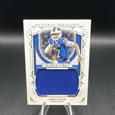 2025 Panini National Treasures Josh Allen Silver /49 Patch Framed Fabric #FF-JAN