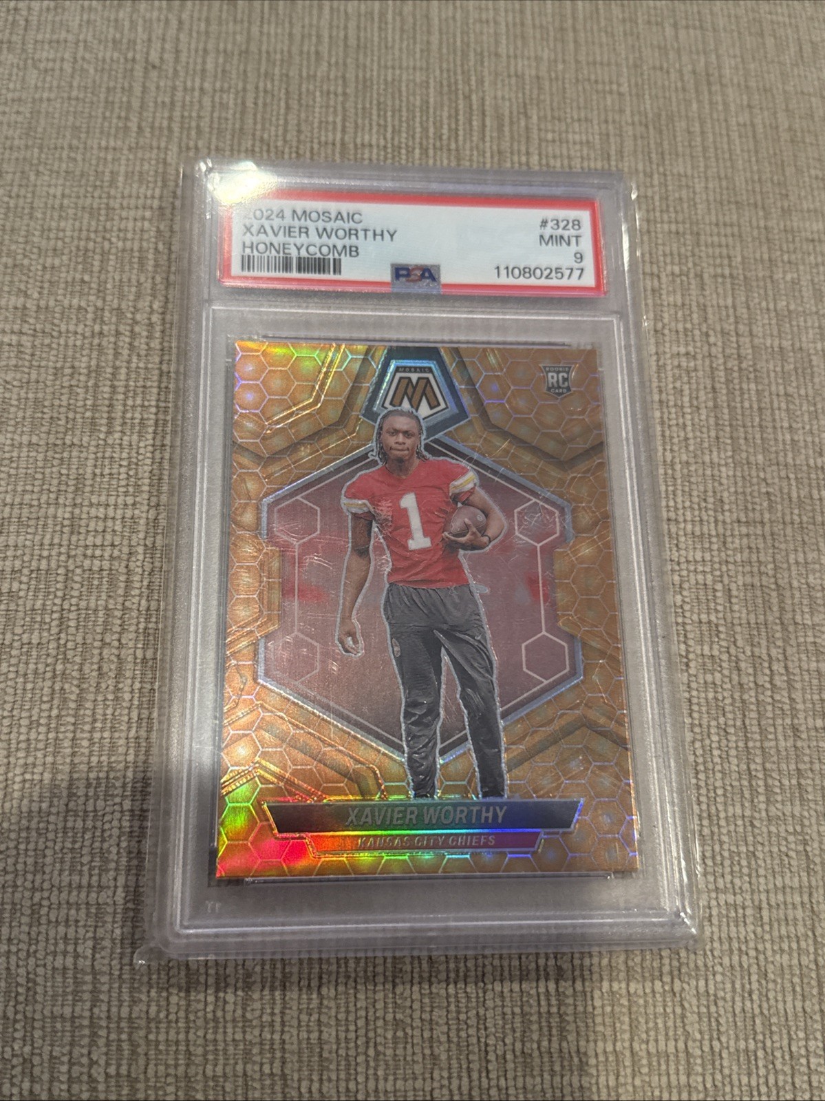 2024 Panini Mosaic Honeycomb #328 XAVIER WORTHY RC PSA 9 MINT