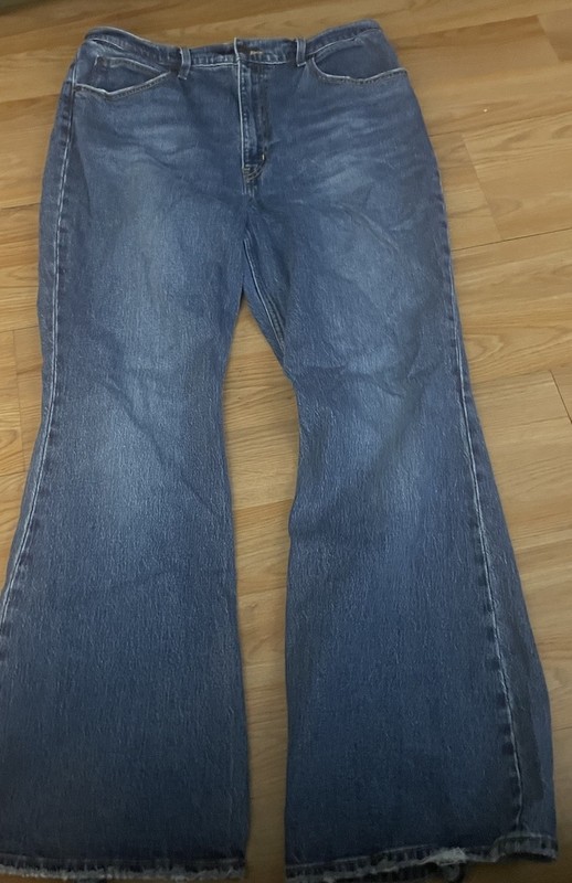 Levis 70s High Rise Flare Jeans Womens 33x32 Sonoma Step Medium Wash, Big E