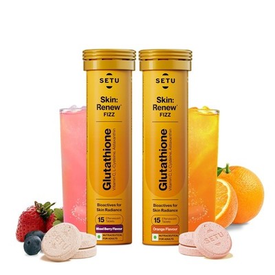 Setu Skin Renew Glutathione Tablets for Glowing Skin | 30 Effervescent Tablets