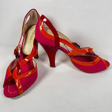 PRADA Calzature Donna Pink & Orange High Heels EU 38 Calf Butterfly