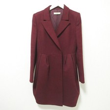 PRADA Double-breasted long tailored jacket Bordeaux Women USED