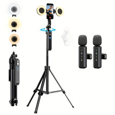 Vlogging Kit For Phone, 70.9" Auto Face Tracking Tripod For Phone-FGQA