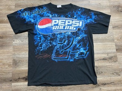 Vintage 2003 Jeff Gordon Pepsi Racing Double Sided All Over Graphic Tshirt Mens