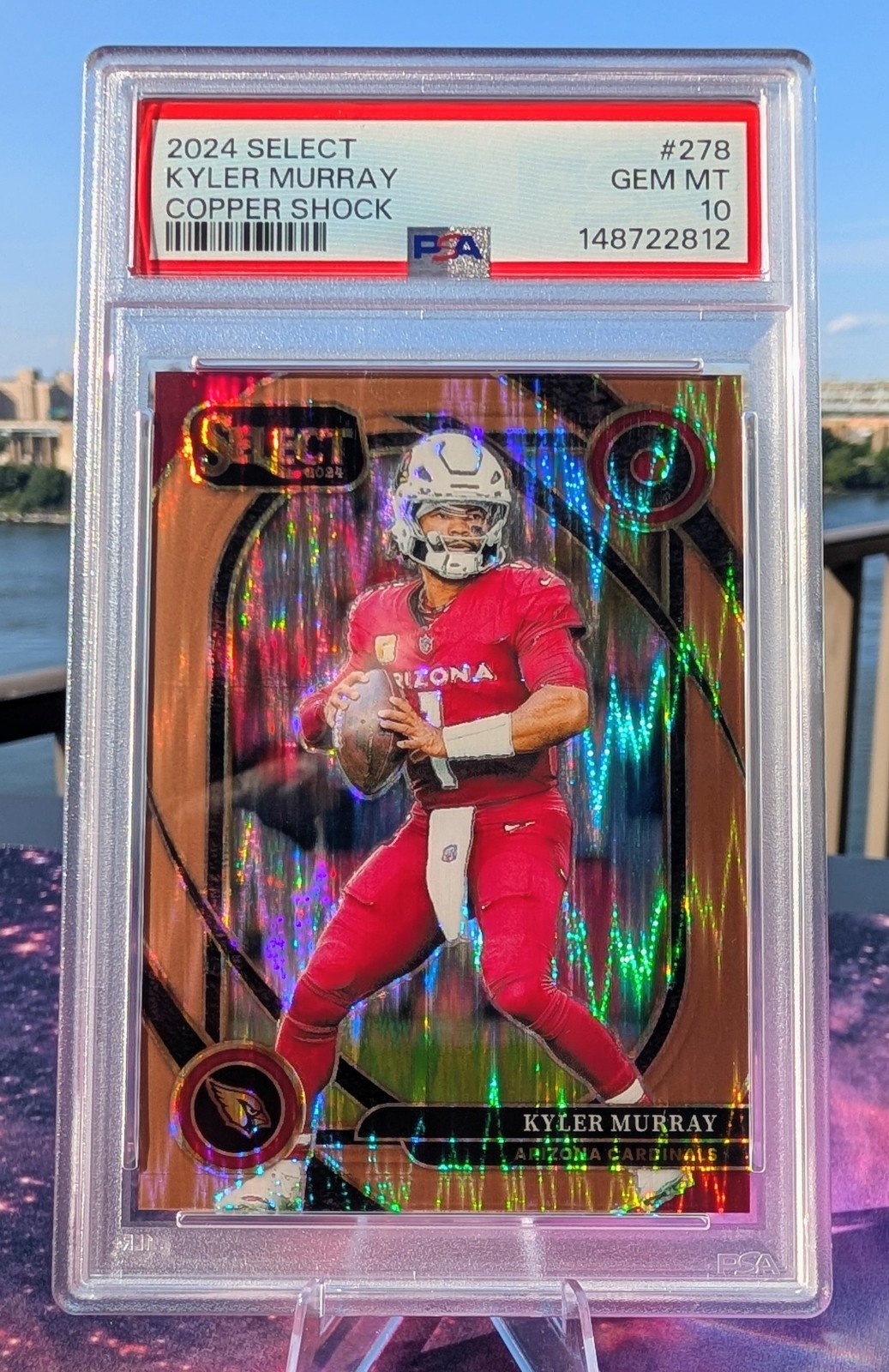 2024 Panini Select Football Kyler Murray Copper Shock /299 #278 PSA 10 GEM MT view 3