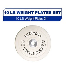 Olympic Bumper Plate Weight Plate with Steel Hub, Color Coded, 10 lbs Single