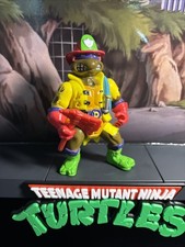 Vintage 1991 TMNT Hose 'Em Down Don Figure w/ Original Axe