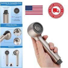 Pull Out Kitchen Sink Sprayer Head Replacement Brushed Nickel 2 Function Design