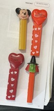 4 Pez No Feet Pieces, Including Witch and Mickey Mouse