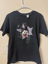 Disney Mickey Mouse Double-Sided Graphic Print Black Cotton Tee Unisex M
