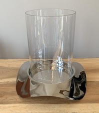 ROBERT WELCH 18/10 STAINLESS STEEL DRIFT  HURRICANE LAMP, CANDLE HOLDER