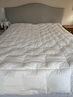 NORTHERN NIGHTS DOWN COMFORTER TWIN 100% COTTON COVER  WHITE