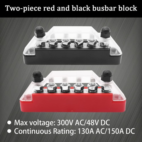 Czcpp-150A 12V Bus Bar Marine 1/4" Power Distribution Block